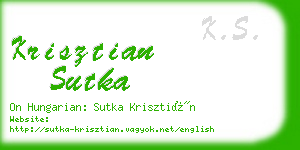 krisztian sutka business card